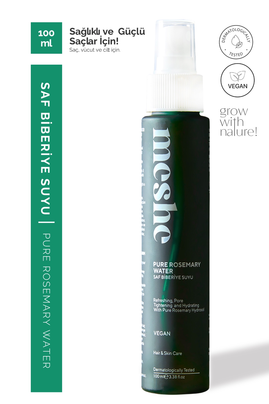 Meshe Biberiye Suyu Dökülme Karşıtı ve Hızlı Saç Uzatma Etkili Saf Saç Toniği 100 ml